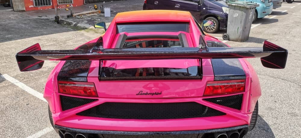 Carbon Fiber ALC Swan Neck Rear Wing Fit For Lamborghini Gallardo Spyder/coupe