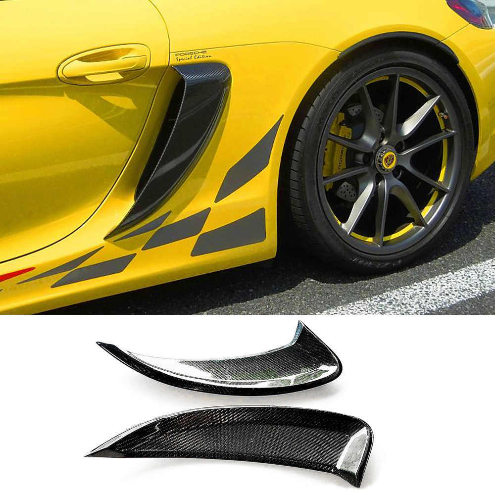 Fit For Porsche 718 Boxster Cayman 2016-2018 carbon side air vent cover