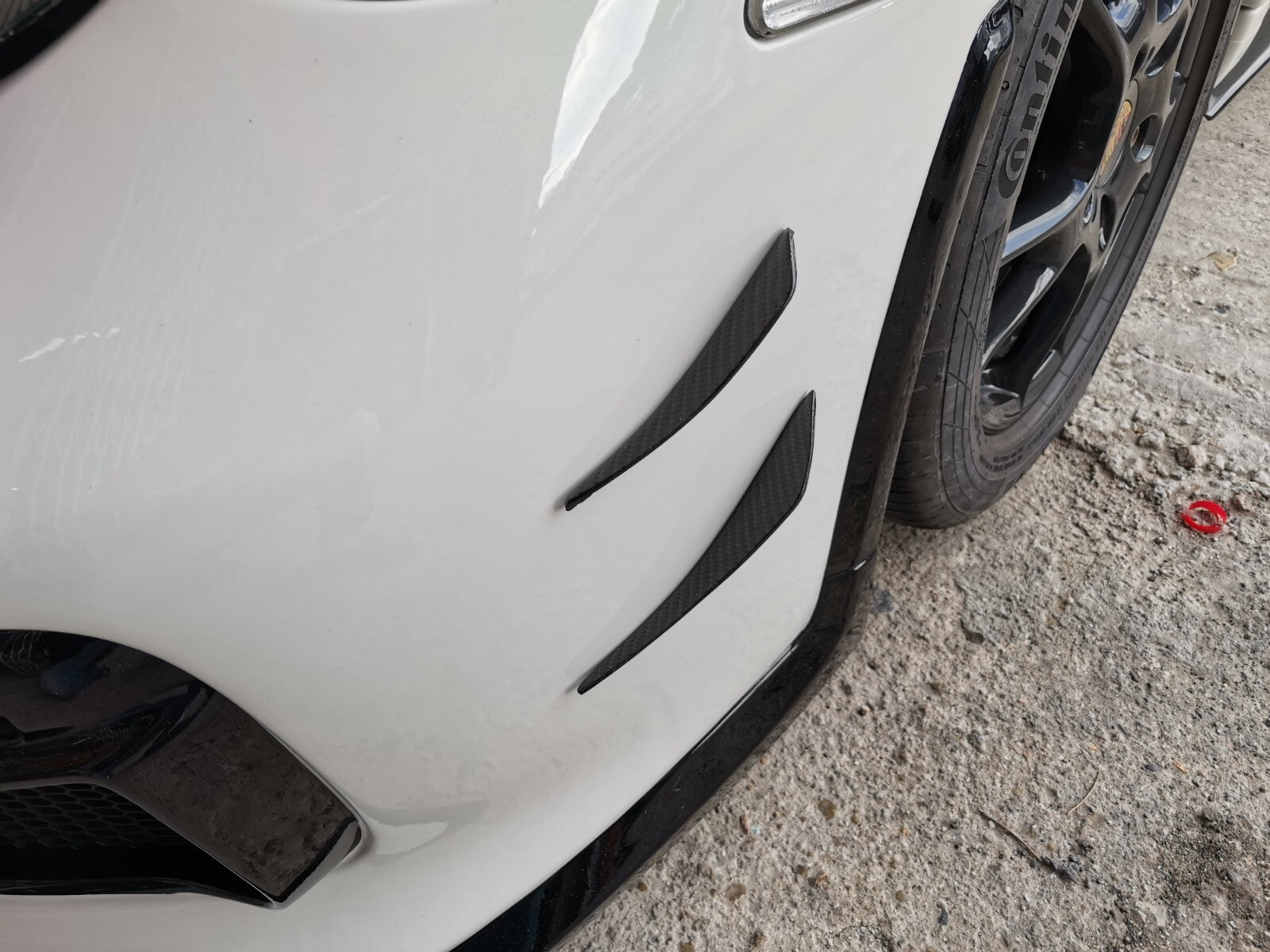 Front bumper canard real carbon fiber 4pc set universal