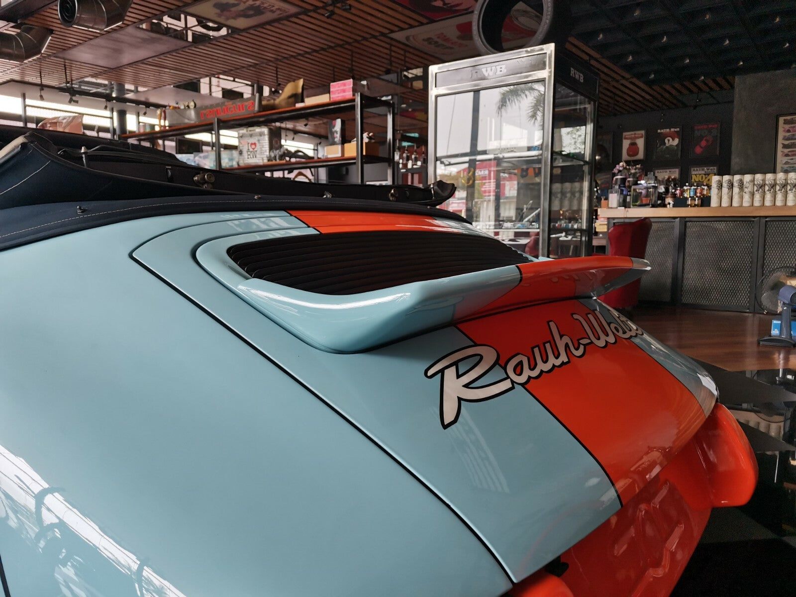 Fit For Porsche Carrera 911 (964) ALC Design FRP Ducktail Spoiler (stick on)