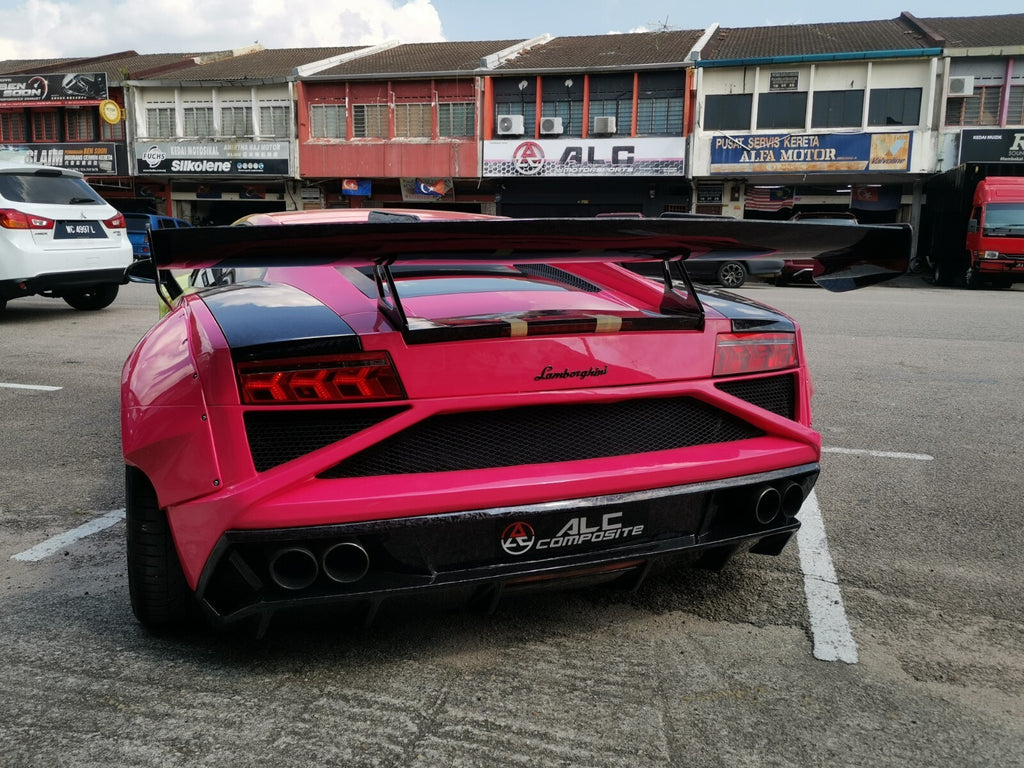Fit For Lamborghini Gallardo Spyder/Coupé FRP Swan Neck Rear Spoiler Wing