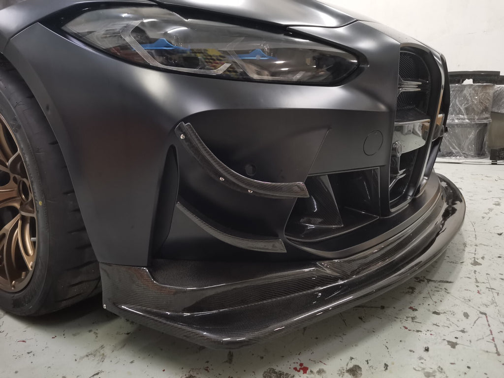 FIT FOR BMW DRY CARBON FRONT LIP W undertray diffuser G80/G82/G83 M4 M3 GT4