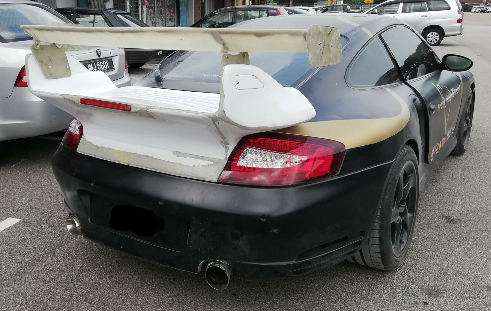 Fit For Porsche 911 996 TURBO/C4S Cabriolet ONLY Rear Engine Decklid & Wing