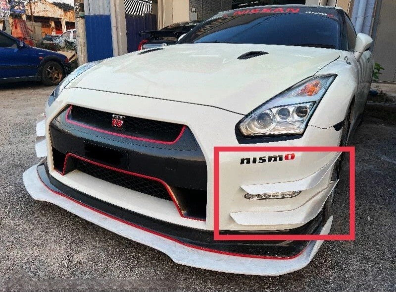Fit For Nissan GTR R35 11-16' FRP Front Bumper Canards (4pc) set Bolt on