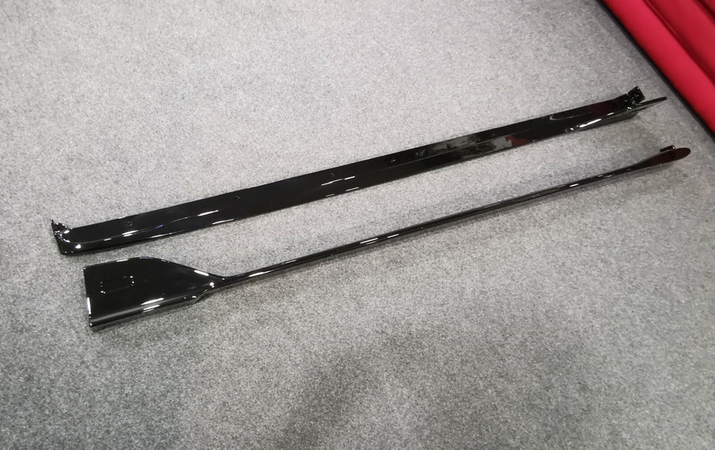 FIT FOR TOYOTA GR YARIS GXPA16 TM STYLE FRP SIDE SKIRT LOWER LIP UNPAINTED 