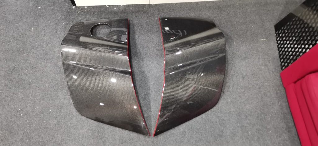 FIT FOR AUDI R8 V8 & V10 COUPE 08-15 CARBON FIBRE SIDE BLADES (LEFT AND RIGHT)