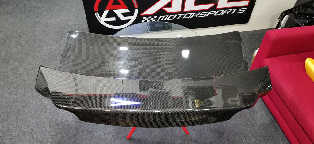Fit For Nissan GTR R35 09-20 Rear Ducktail Dry Carbon Spoiler Lid OEM Bolt On