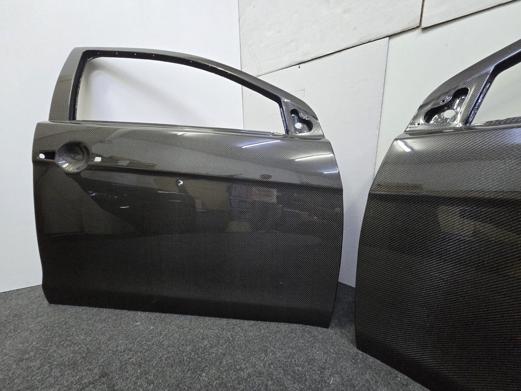 Fit For Mitsubishi Evo 10/X Pure Carbon Fiber Doors For Street & Track Use  4pc 