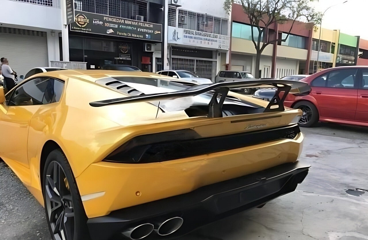 Fit For Lamborghini Huracan M Style Carbon Fiber GT wing comes with carbon base