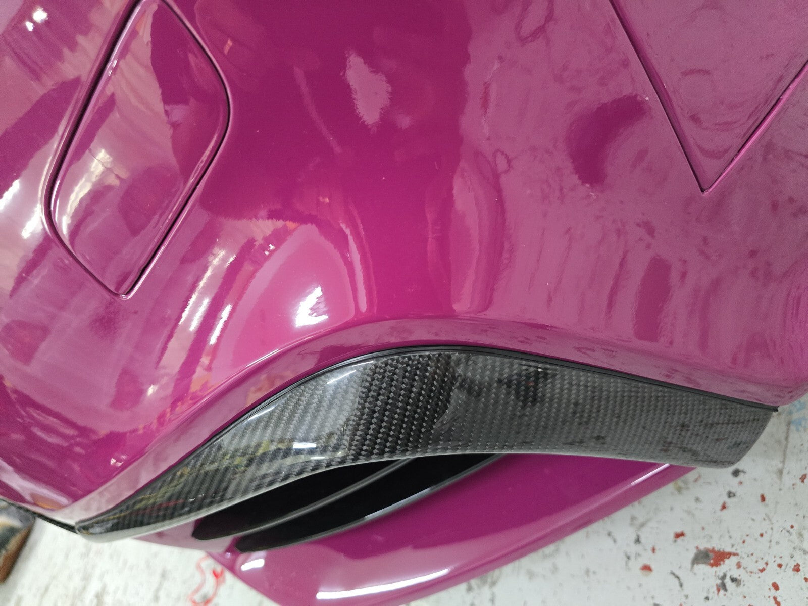 Fit for Audi TTRS MK2 8J Front Bumper FRP Painted Gloss Black L Canard Trim