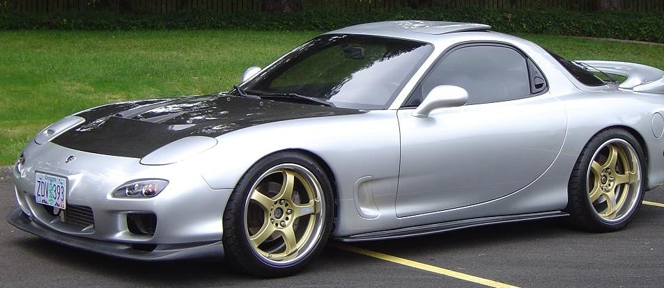 Fit For Mazda FD3S RX7 FEED Fujita Carbon Fiber Side Skirts Splitter Lip JAPAN