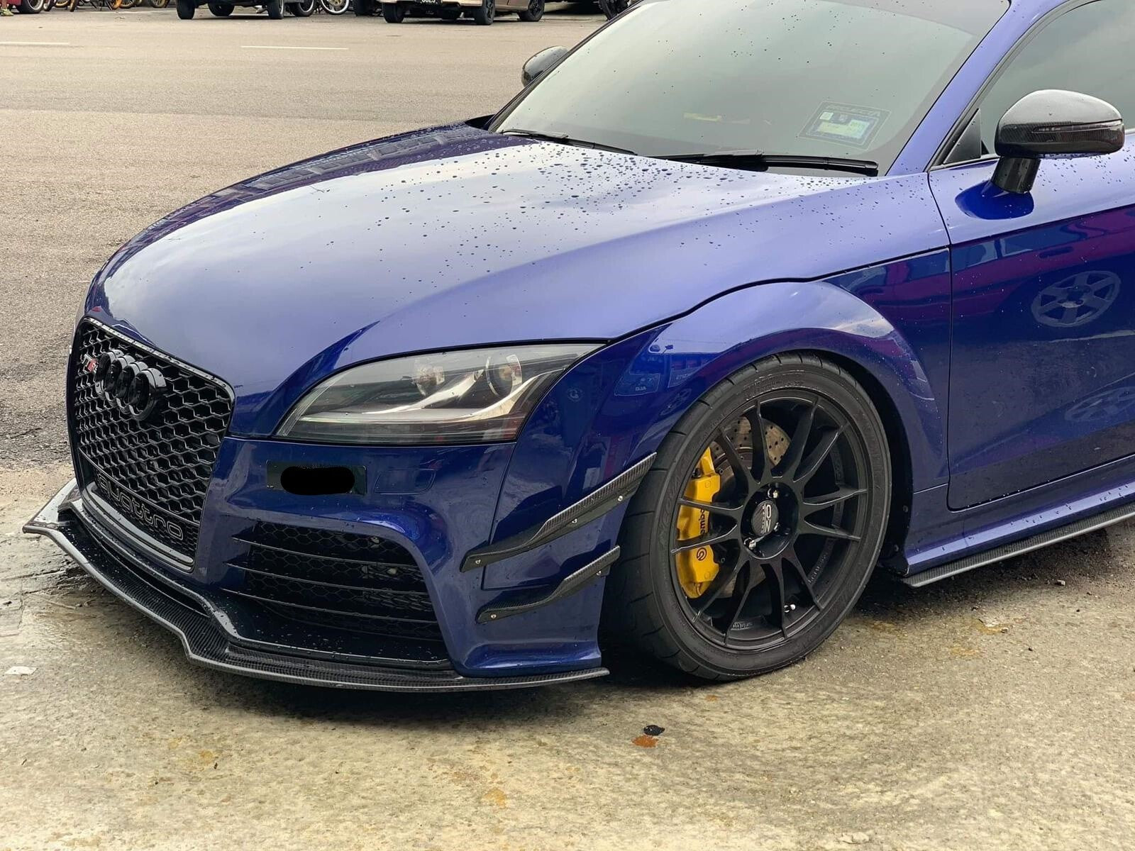Fit For Audi TTRS MK2 Carbon Fiber Front Bumper Lower Lip Spoiler ALC Design