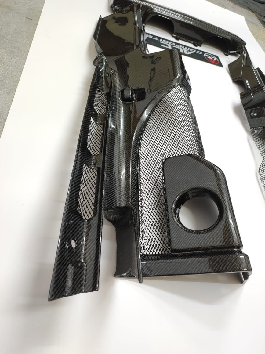 Fit For 07-15 Audi R8 V8/V10 Coupe Dry Carbon Fiber Rear Engine Bay Cover Kit