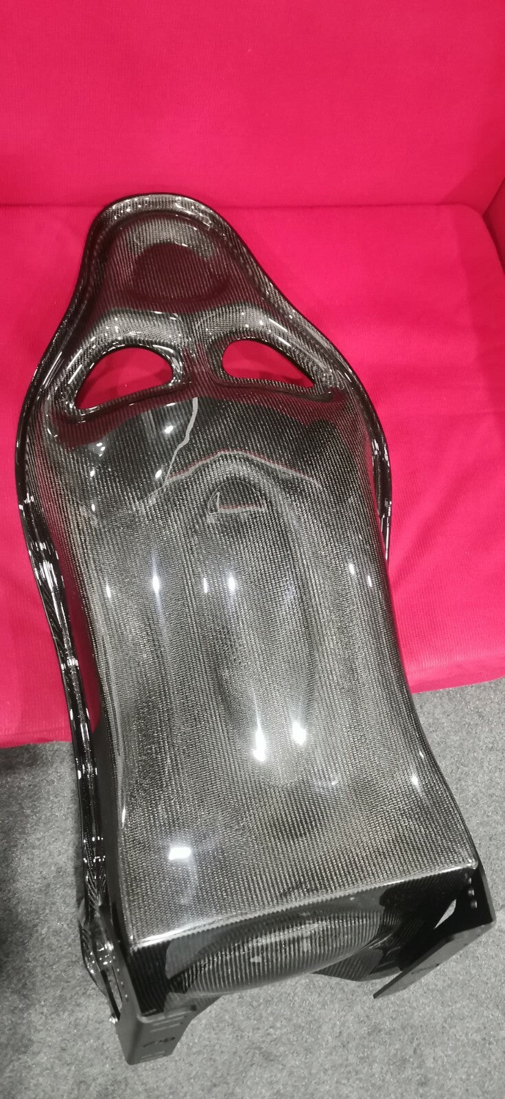 Dry Carbon Fiber Bucket Seat With Suede Padding 1pc (UPS EXPRESS SHIPPING)