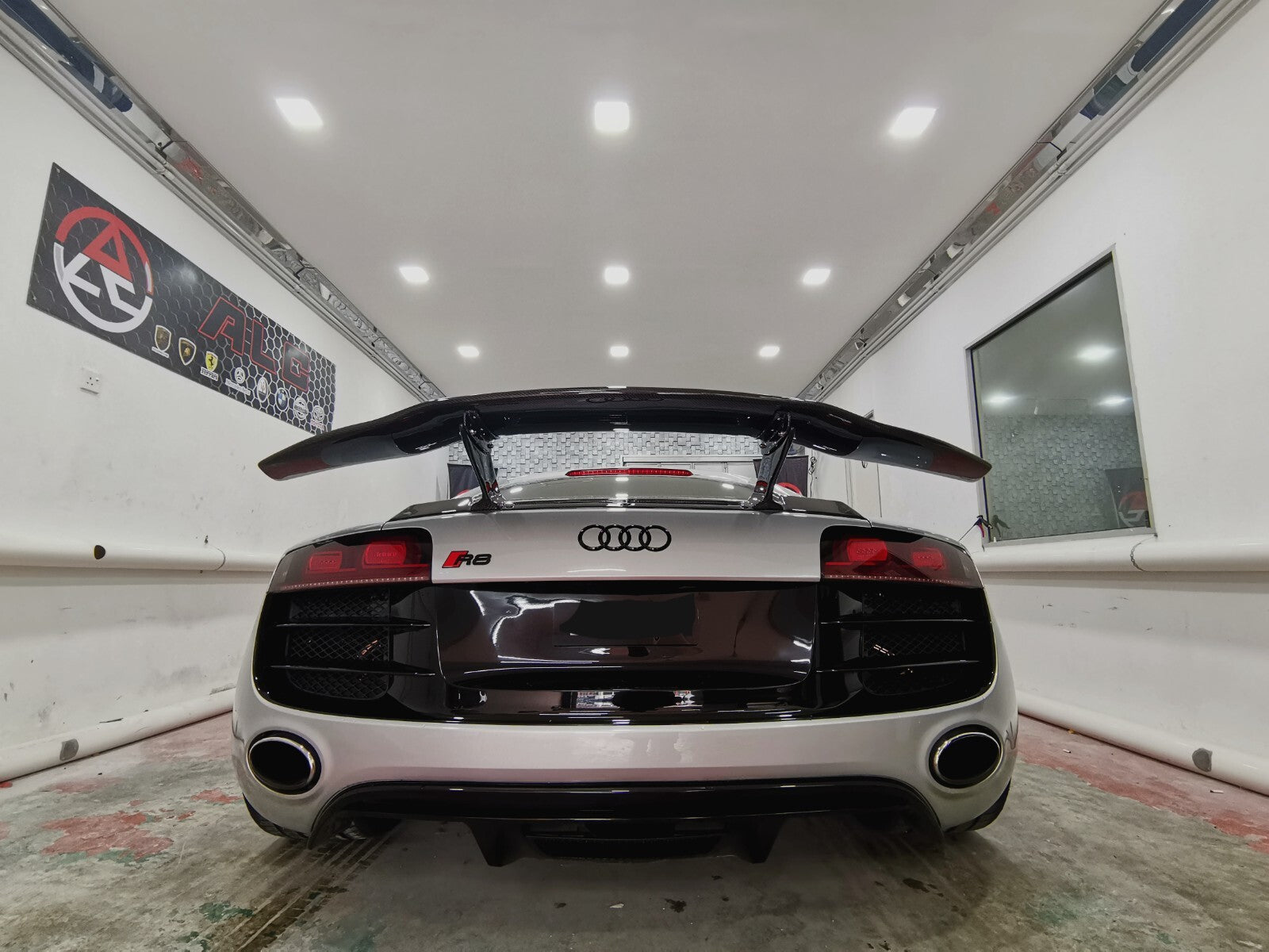 ALC Carbon Rear Wing Trunk Spoiler (Revised Ver.) Fit For Audi R8 V8 V10 08-15