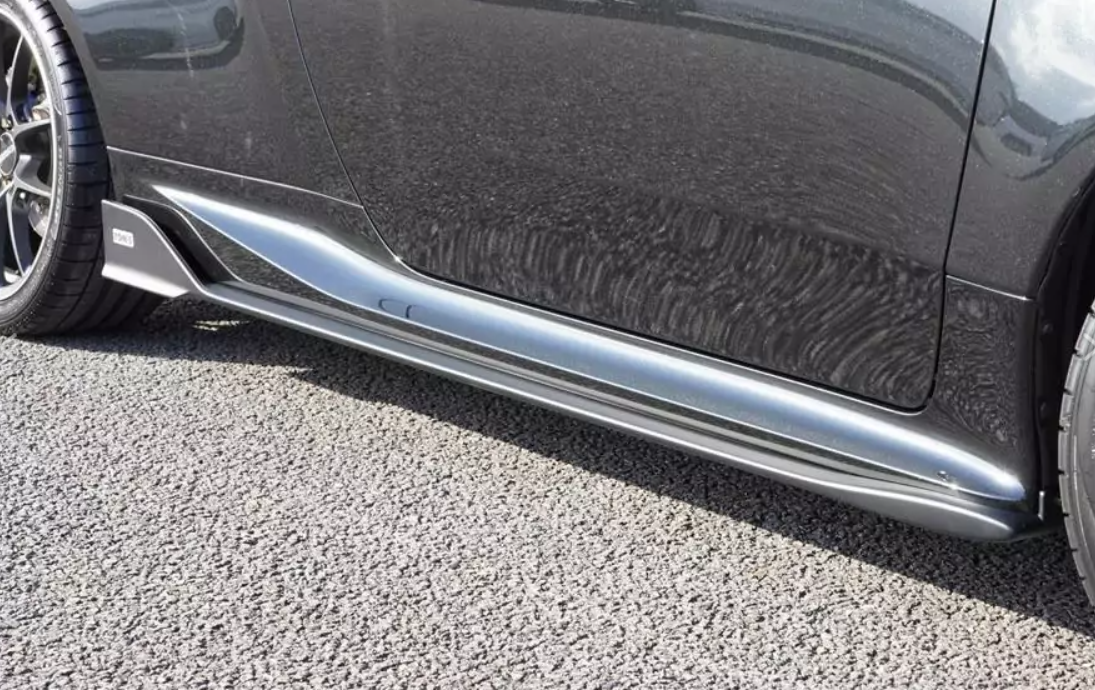 FIT FOR TOYOTA GR YARIS GXPA16 TM STYLE FRP SIDE SKIRT LOWER LIP UNPAINTED 
