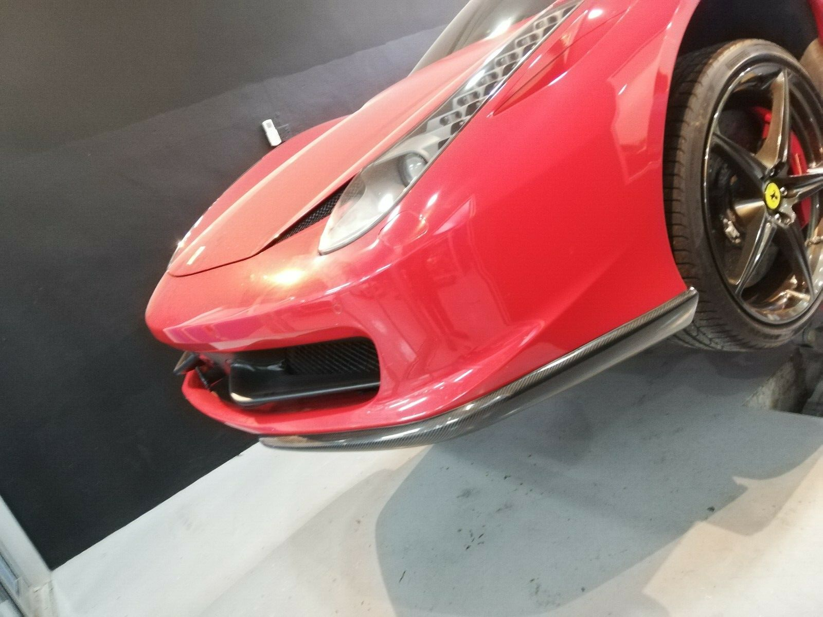 Fit For Ferrari 458 NVT Style Carbon Fiber Front Bumper Lower Under Lip Spoiler