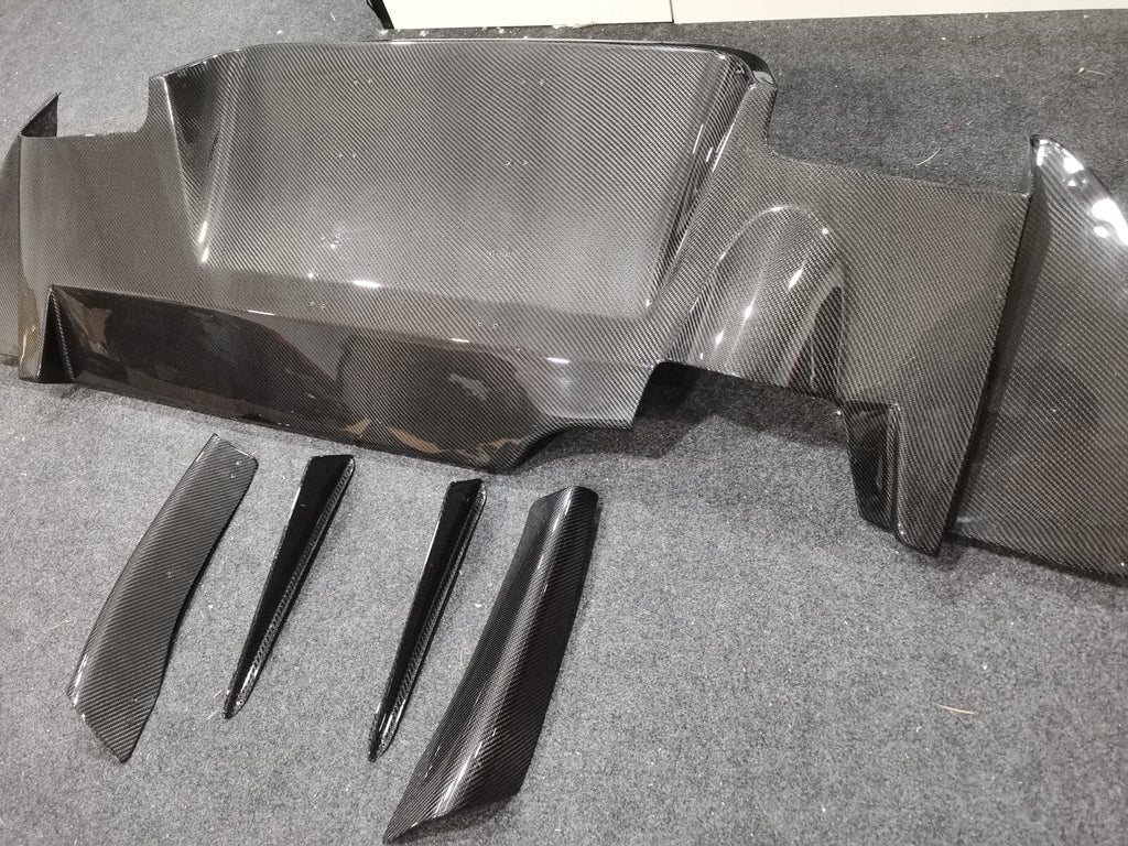 FIT FOR MITSUBISHI EVO 9 CT9A CARBON FIBER REAR BUMPER LOWER DIFFUSER VA STYLE 