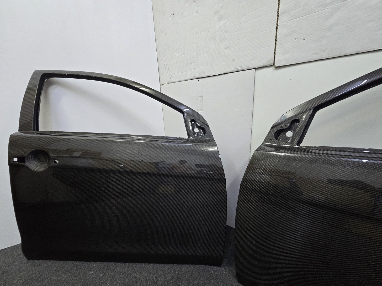 Fit For Mitsubishi Evo 10/X Pure Carbon Fiber Doors For Street & Track Use  4pc 