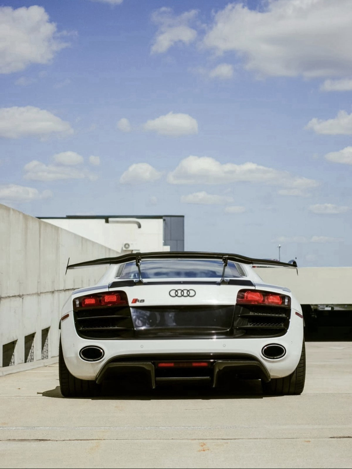 Fit For Audi R8 V8 V10 Carbon Fiber Rear Wing Trunk Spoiler 2008-2015 ALC Ver. 2