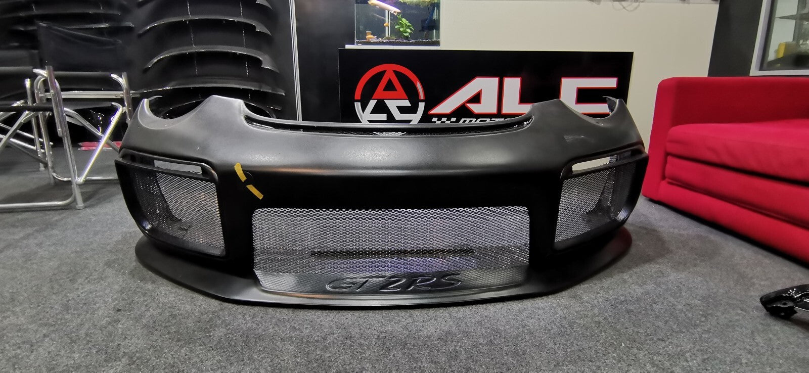 Fit For Porsche Carrera 911 991 GT2RS Style FRP Front Bumper with aluminum grill