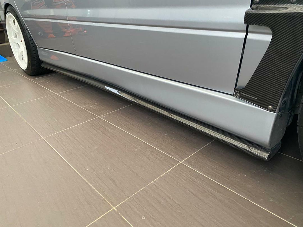 Fit For Mitsubishi Evolution 7 8 9 FRP Side Skirt Lower Lip Extension Addon