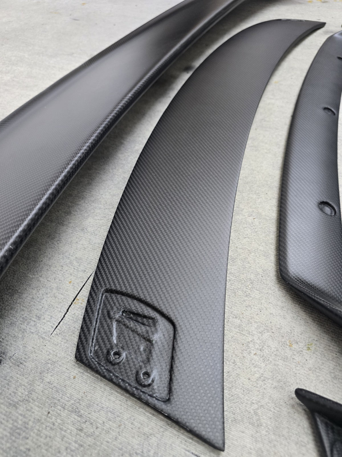 Fit For Audi TTRS Mk2 8J ALC Composite Carbon Fiber Big Race Wing Spoiler Set
