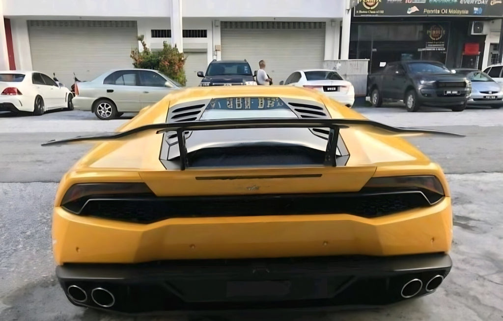 Fit For Lamborghini Huracan M Style Carbon Fiber GT wing comes with carbon base