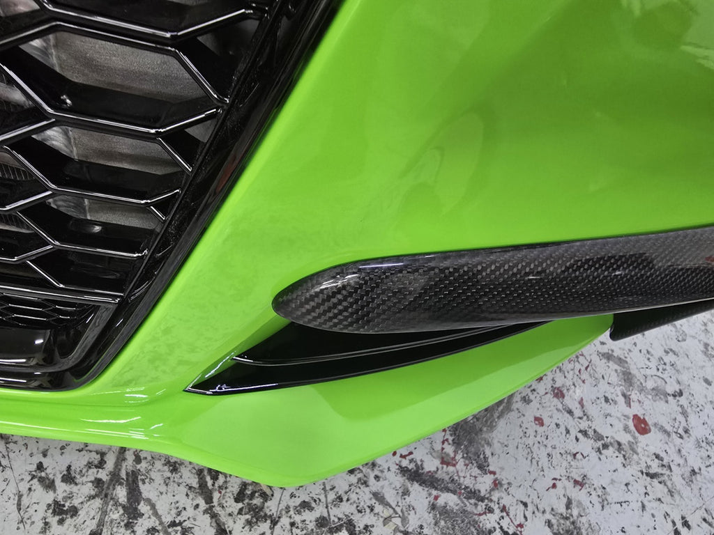 Fit For Audi TTRS MK2 8J Front Bumper Carbon Fiber L Canard Bumper Trim