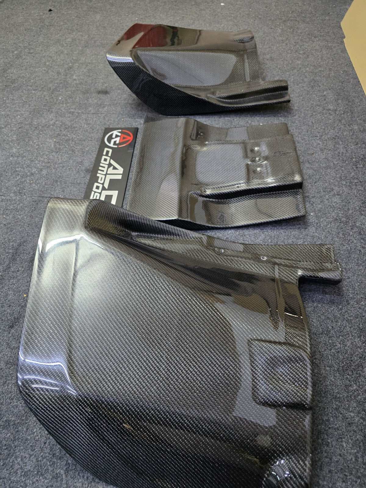Fit For Audi R8 08-15 Rear Bumper Diffuser/Valance 3pc Add On Set Lip