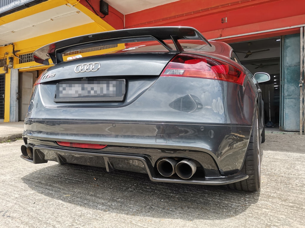 Fit For Audi TTRS MK2 Carbon Fiber Front lip/Side lip and Rear diffuser