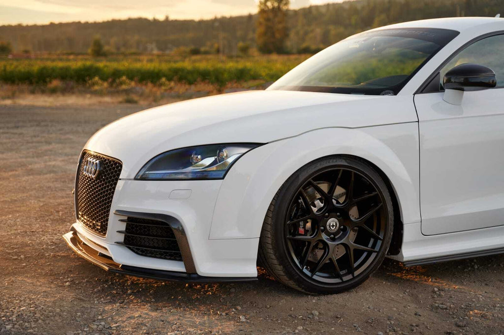 Fit For Audi TTRS MK2 8J Front Bumper Carbon Fiber L Canard Bumper Trim