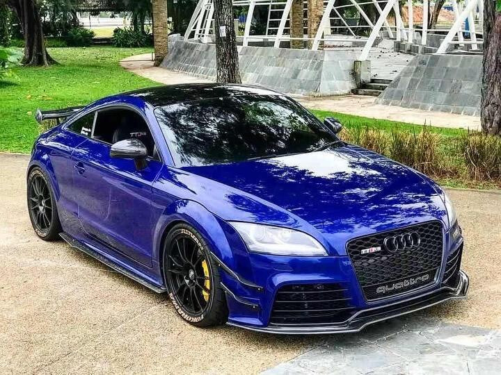 Fit For Audi TTRS MK2 Carbon Fiber Front lip/Side lip and Rear diffuser