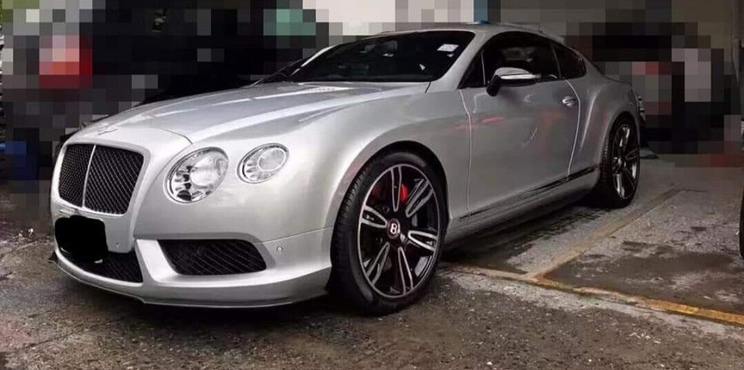 Fit For BENTLEY CONTINENTAL GT Carbon Fiber Front Bumper Lower Under Lip Spoiler
