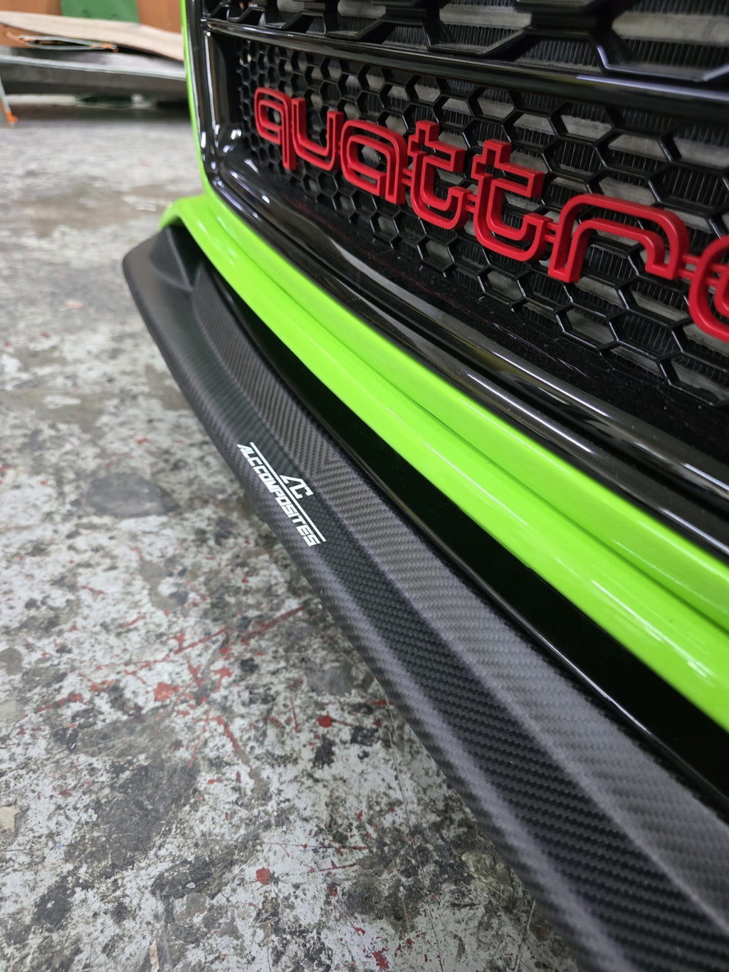 Fit For Audi TTRS Mk2 8J ALC Front Bumper Carbon Fiber Lower Lip