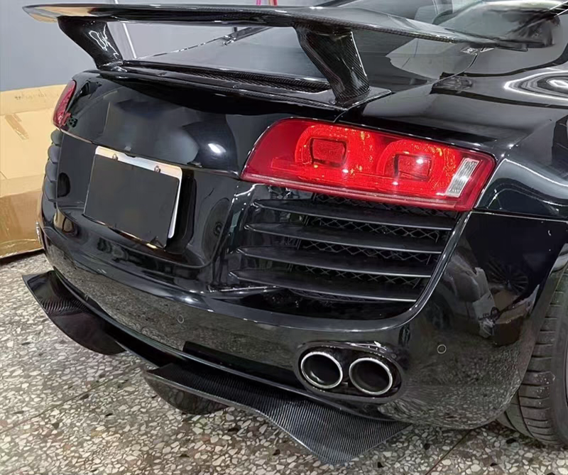 Fit For Audi R8 08-15 Rear Bumper Diffuser/Valance 3pc Add On Set Lip