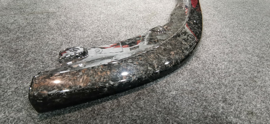 Fit For Porsche Boxster/Cayman 718 16-23 Front Bumper Lip Forged Carbon Fiber