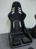 Dry Carbon Fiber Lightweight Bucket Seat With Padding & Bracket Harness 1pc