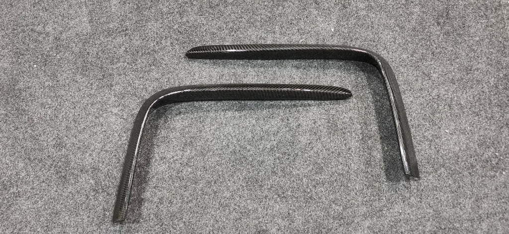 Fit for Audi TTRS MK2 8J Front Bumper FRP Painted Gloss Black L Canard Trim