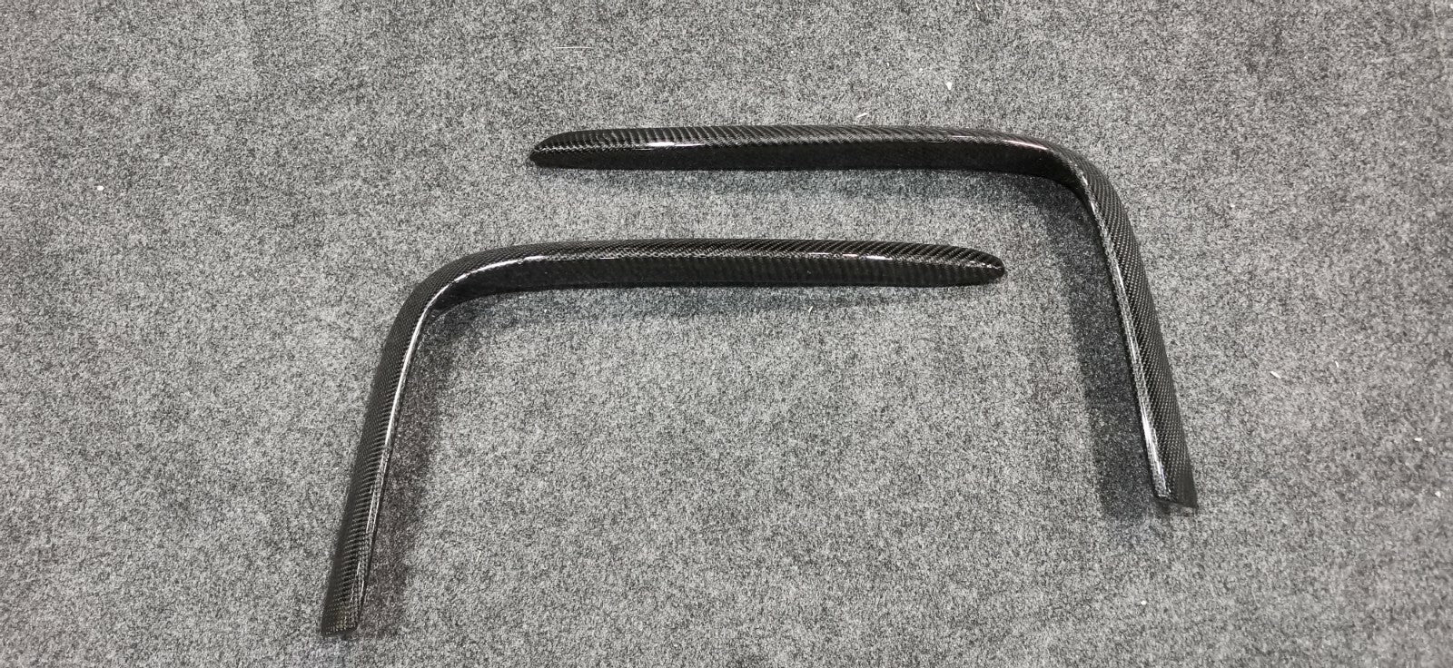 Fit for Audi TTRS MK2 8J Front Bumper FRP Painted Gloss Black L Canard Trim