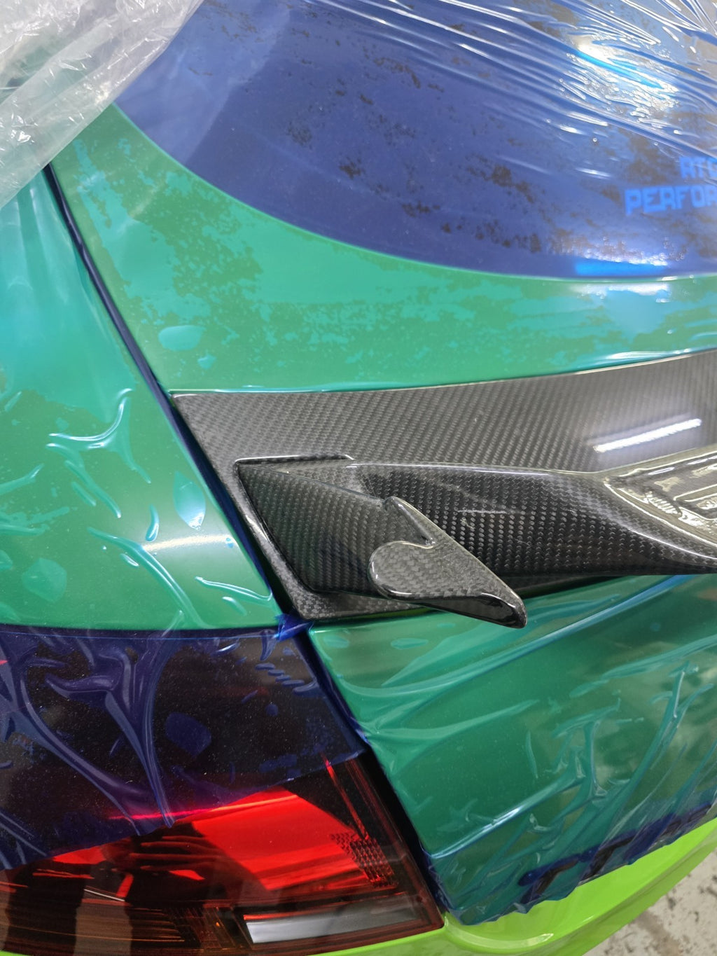 Fit For Audi TTRS Mk2 8J ALC Composite Carbon Fiber Big Race Wing Spoiler Set
