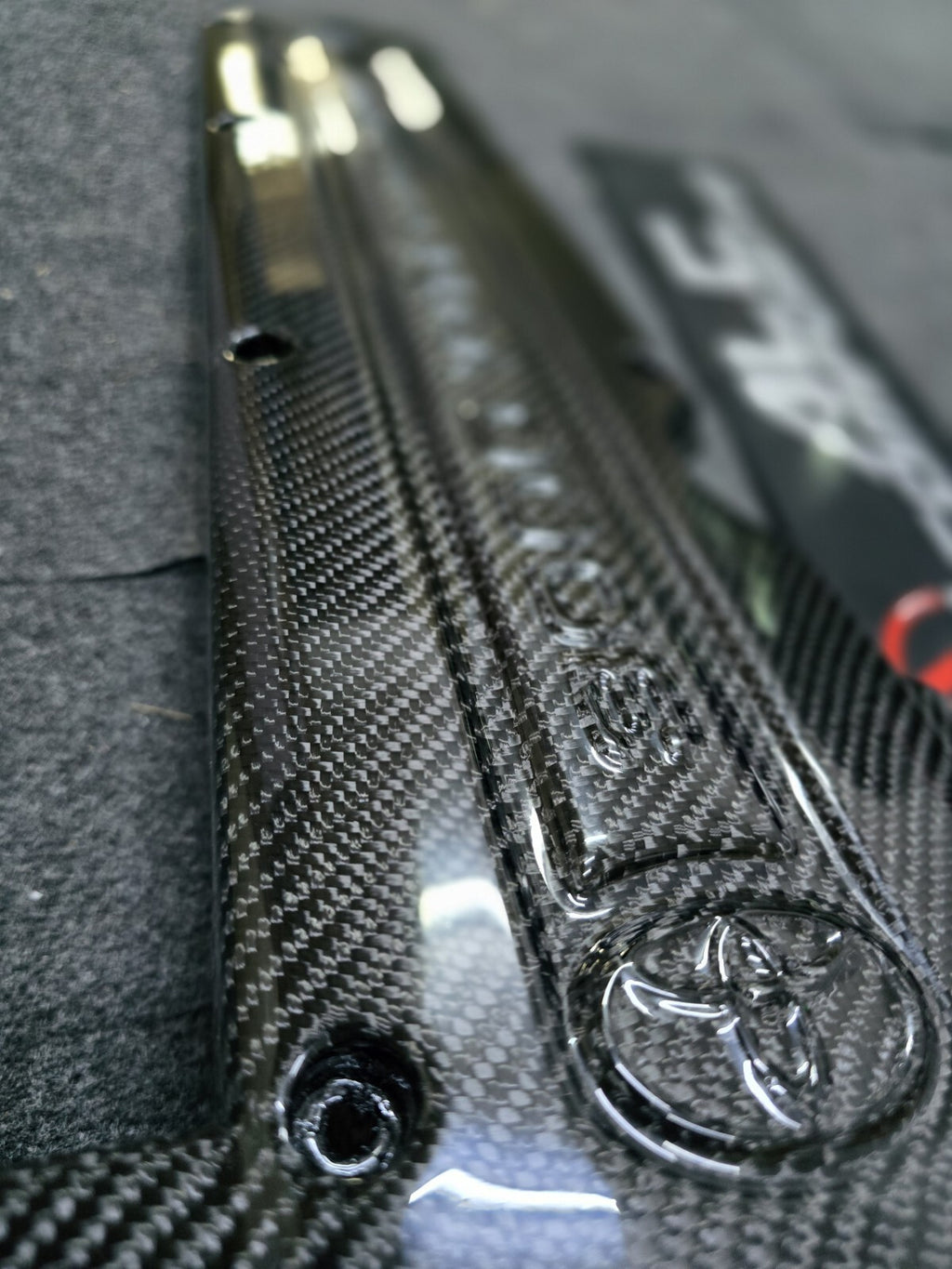 Engine Plug Cover Trim For Toyota MK4 Supra 2JZ VVTI Dry Carbon