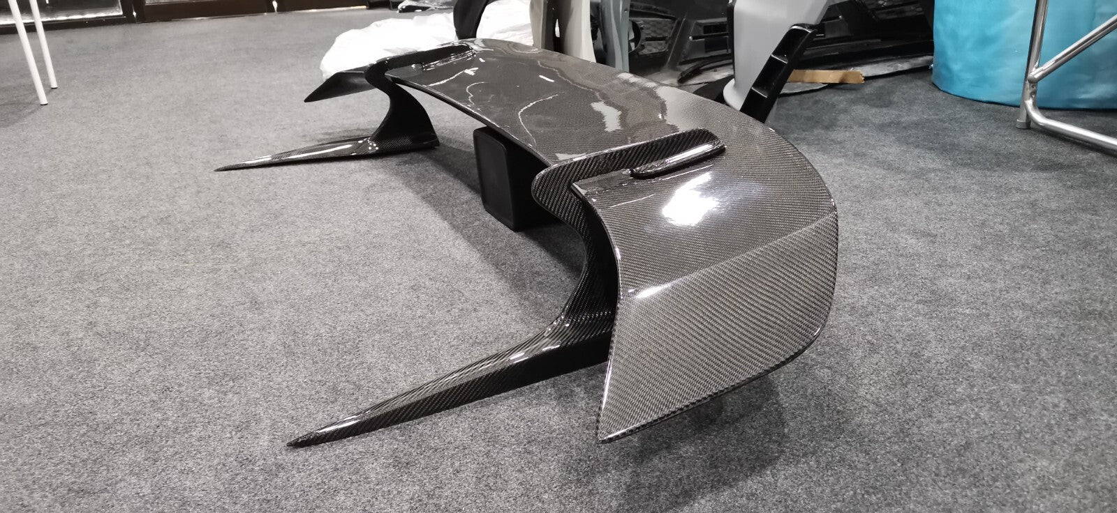 Carbon Fiber Swan Neck Rear Wing Fit For Nissan GTR R35 (FOR STOCK REAR BONNET)