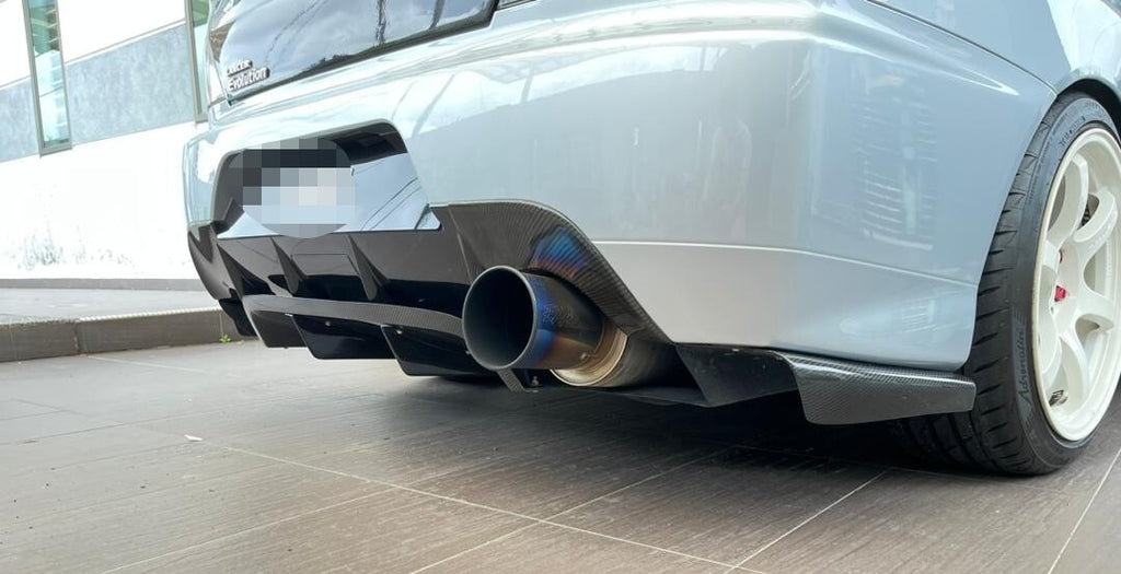FIT FOR MITSUBISHI EVO 9 CT9A CARBON FIBER REAR BUMPER LOWER DIFFUSER VA STYLE 