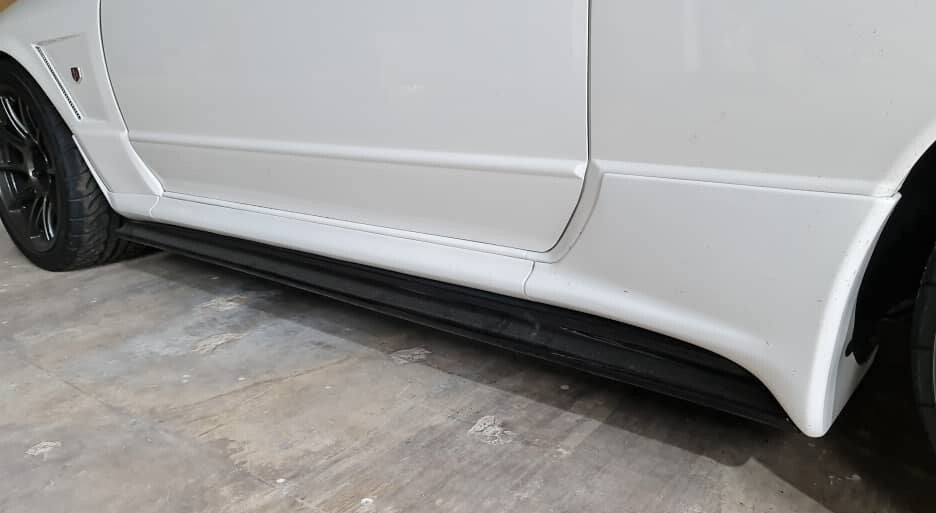 Fit For Nissan R32 GTR Carbon Fiber SIDE SKIRT EXTENSIONS (For N1 side skirt)
