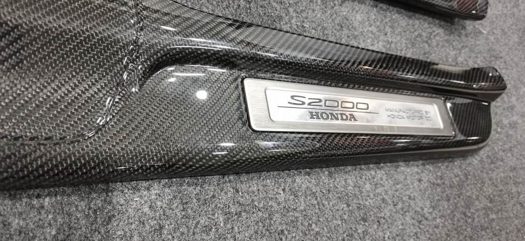 Fit For Honda S2000 Carbon Door Sill Trim AP1 AP2 Entrance Kick Scuff Plate