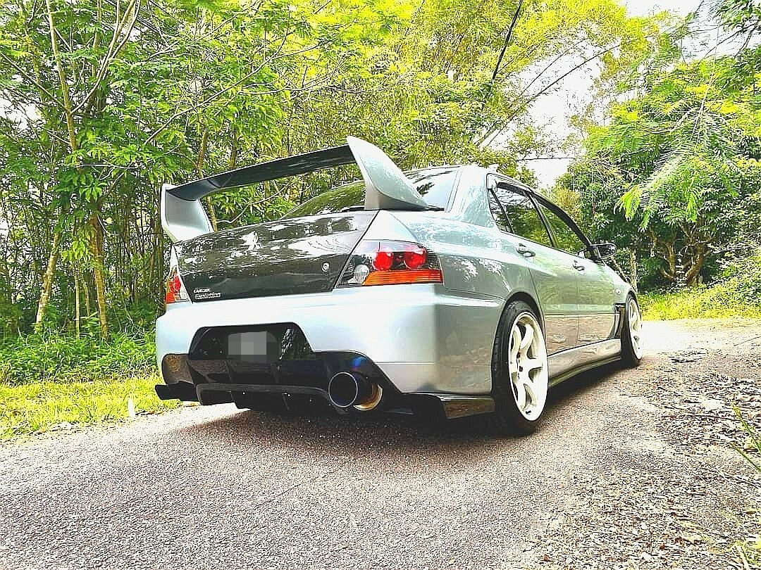FIT FOR MITSUBISHI EVO 9 CT9A CARBON FIBER REAR BUMPER LOWER DIFFUSER VA STYLE 