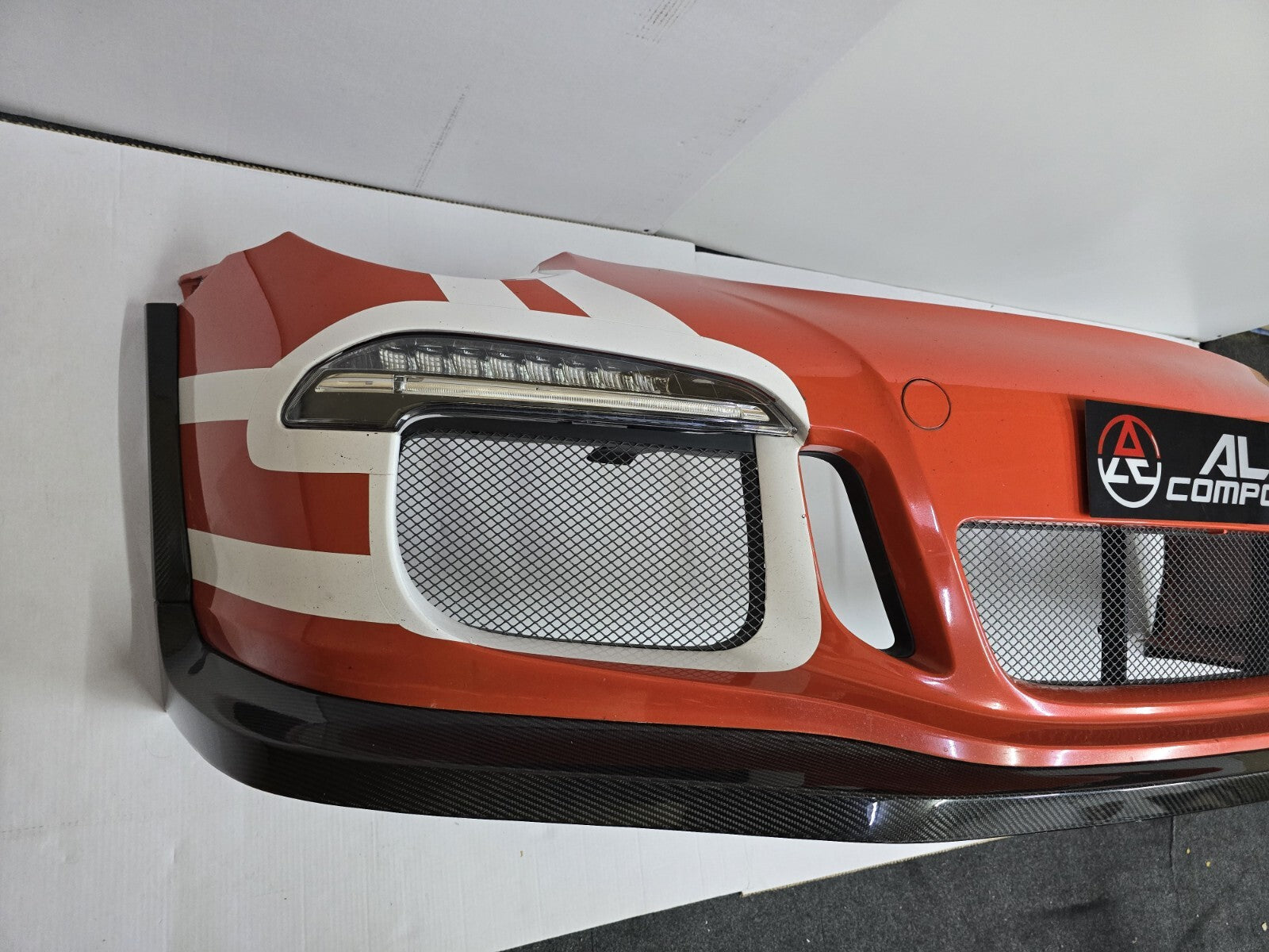 Fit For Porsche 911 991.1 GT3 RS Carbon Fiber Front Spoiler With Side appendages