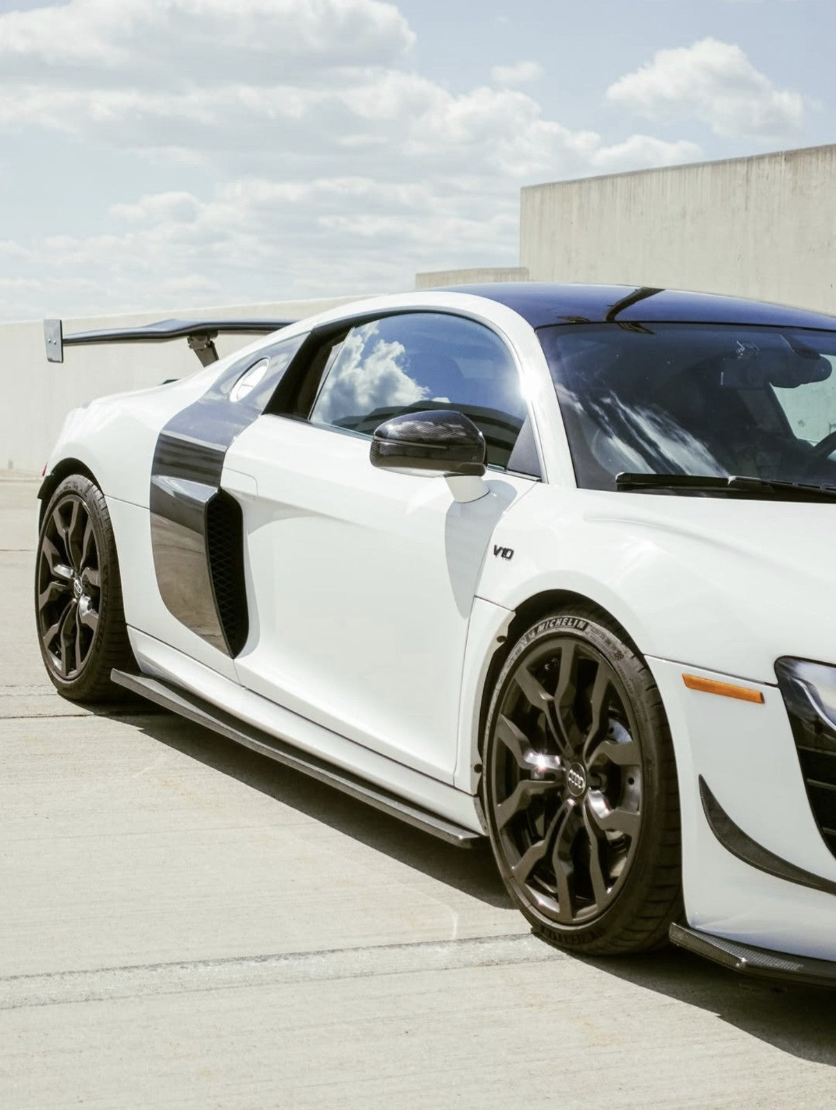 Fit For Audi R8 V8 V10 Carbon Fiber Rear Wing Trunk Spoiler 2008-2015 ALC Ver. 2