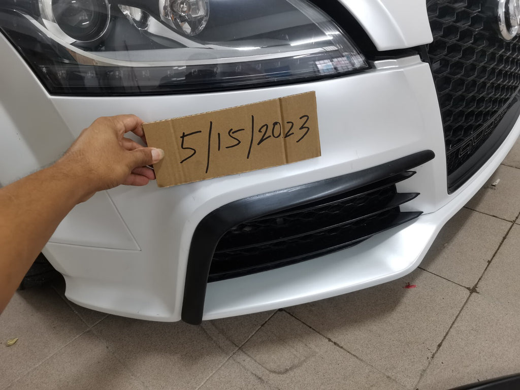 Fit For Audi TTRS MK2 8J Front Bumper FRP Non Painted L Canard Bumper Trim